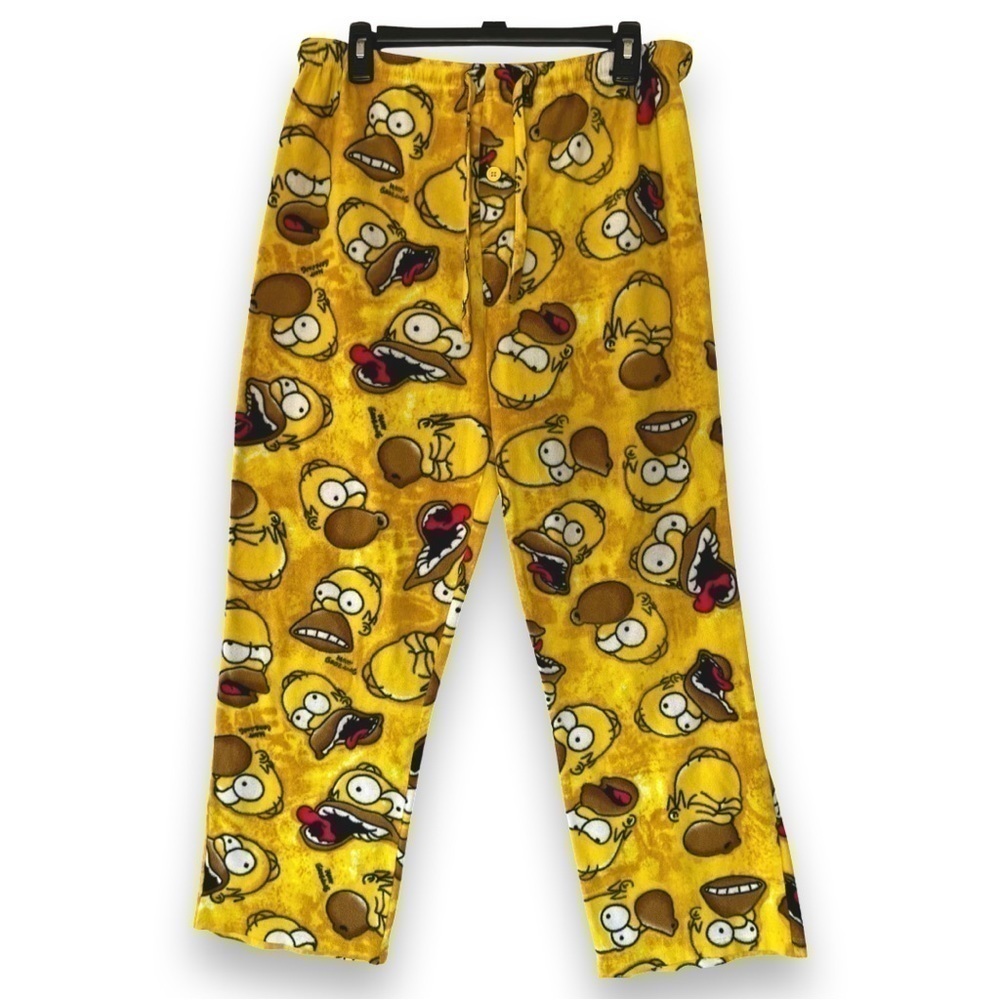 OMAR Simpson The Simpsons Men’s Micro Fleece Pajama pants yellow
